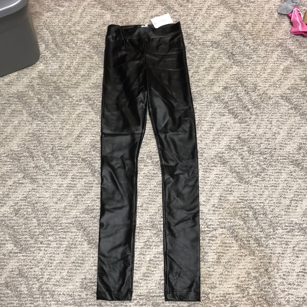faux leather pants